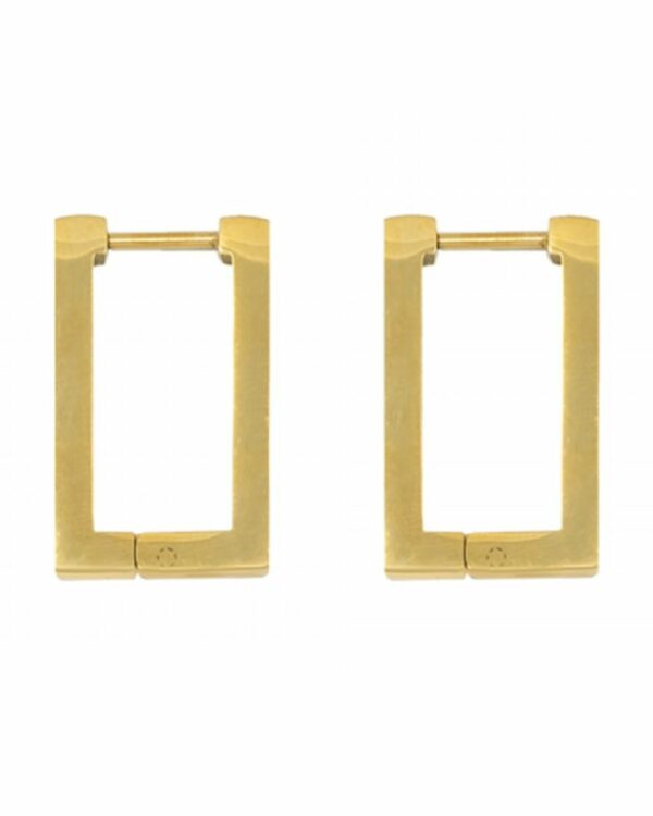 Rectangle Earrings - Stainless Steel Gold Plated